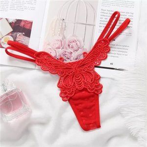 NEW sexy elastic embroidery thong